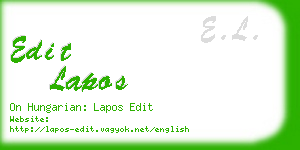 edit lapos business card